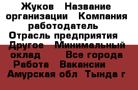 Жуков › Название организации ­ Компания-работодатель › Отрасль предприятия ­ Другое › Минимальный оклад ­ 1 - Все города Работа » Вакансии   . Амурская обл.,Тында г.